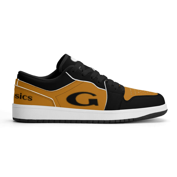 G Classics  Low Top Burnt Orange /Blk Low Top G1 Aero Leather Sneakers