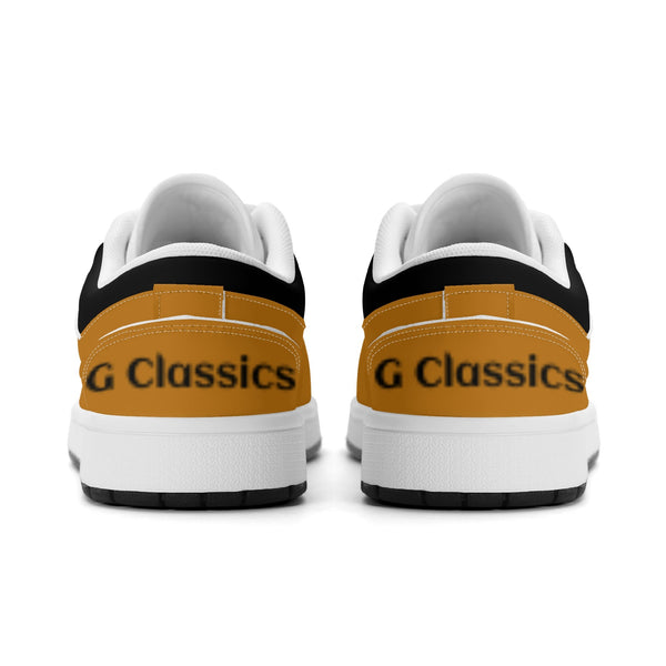 G Classics  Low Top Burnt Orange /Blk Low Top G1 Aero Leather Sneakers