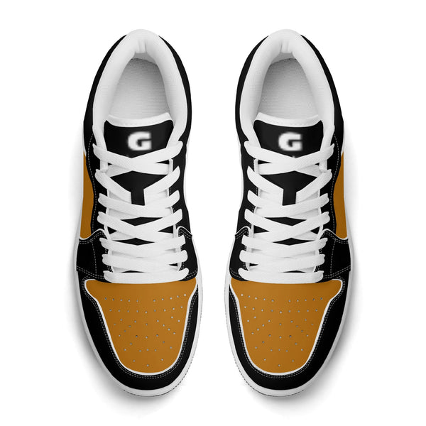 G Classics  Low Top Burnt Orange /Blk Low Top G1 Aero Leather Sneakers