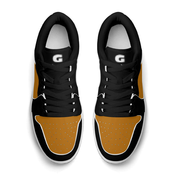 G Classics  Low Top Burnt Orange /Blk Low Top G1 Aero Leather Sneakers