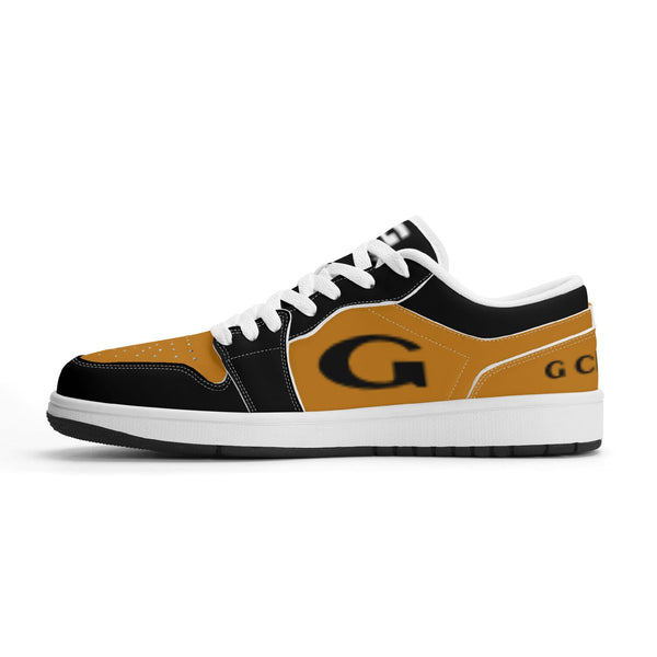 G Classics  Low Top Burnt Orange /Blk Low Top G1 Aero Leather Sneakers