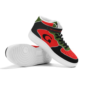 G Classics High Top Red/Blk /Green G2 HBCU Leather Sneakers