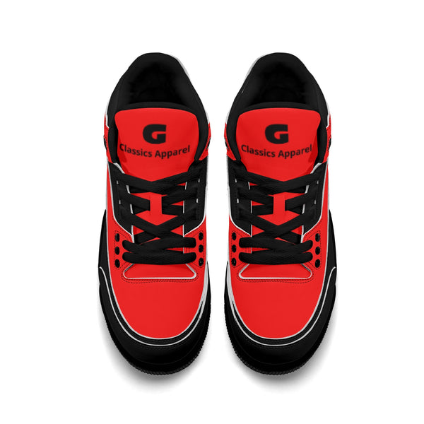 G Classics Red Hi Top G5 Retro Leather Basketball Sneakers