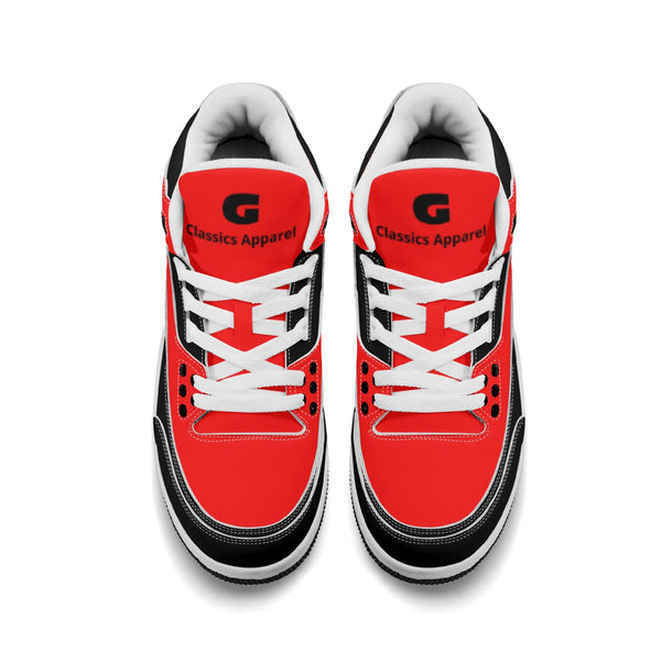 G Classics Red Hi Top G5 Retro Leather Basketball Sneakers