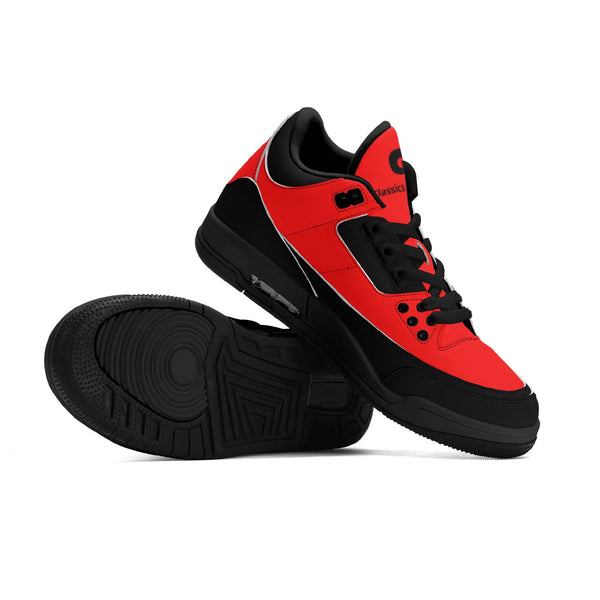 G Classics Red Hi Top G5 Retro Leather Basketball Sneakers
