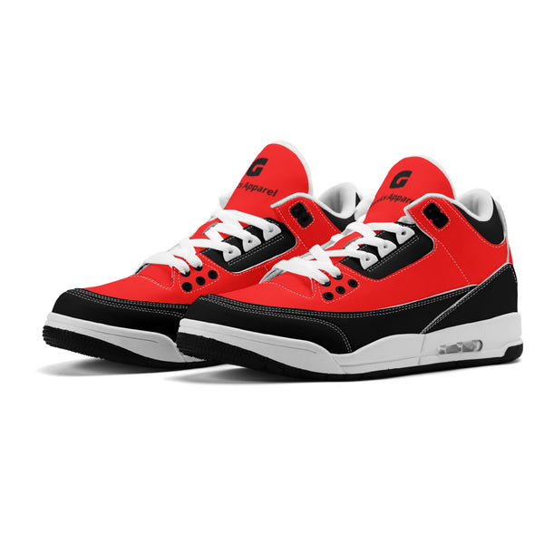 G Classics Red Hi Top G5 Retro Leather Basketball Sneakers