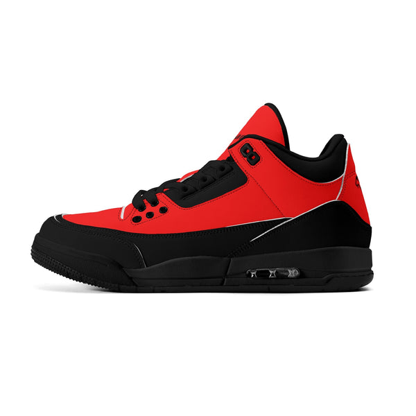 G Classics Red Hi Top G5 Retro Leather Basketball Sneakers