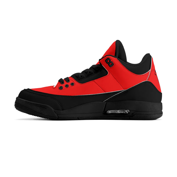 G Classics Red Hi Top G5 Retro Leather Basketball Sneakers