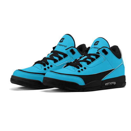 G Classics Ocean Blue Hi Top G5 Retro Leather Basketball Sneakers