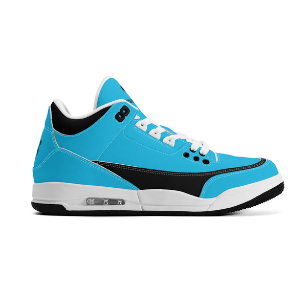 G Classics Ocean Blue Hi Top G5 Retro Leather Basketball Sneakers