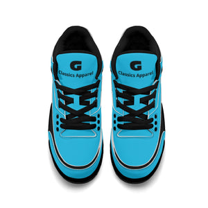 G Classics Ocean Blue Hi Top G5 Retro Leather Basketball Sneakers