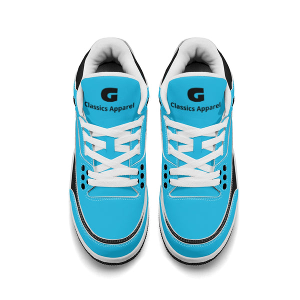 G Classics Ocean Blue Hi Top G5 Retro Leather Basketball Sneakers