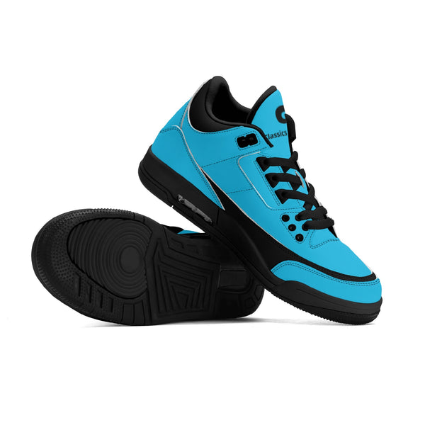 G Classics Ocean Blue Hi Top G5 Retro Leather Basketball Sneakers