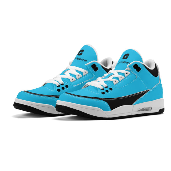 G Classics Ocean Blue Hi Top G5 Retro Leather Basketball Sneakers