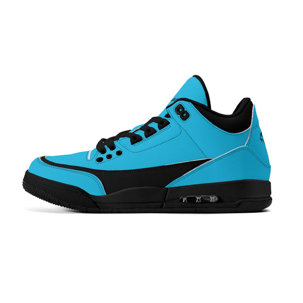 G Classics Ocean Blue Hi Top G5 Retro Leather Basketball Sneakers