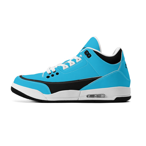 G Classics Ocean Blue Hi Top G5 Retro Leather Basketball Sneakers