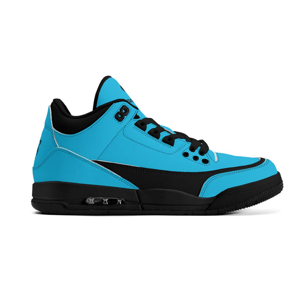 G Classics Ocean Blue Hi Top G5 Retro Leather Basketball Sneakers