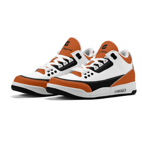 G Classics Burnt Orange G5 Hi Top Retro Leather Basketball Sneakers