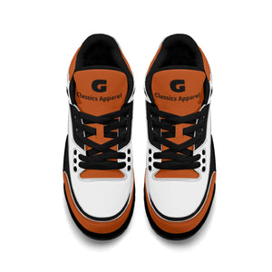 G Classics Burnt Orange G5 Hi Top Retro Leather Basketball Sneakers