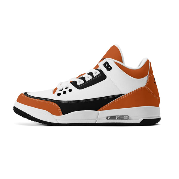 G Classics Burnt Orange G5 Hi Top Retro Leather Basketball Sneakers