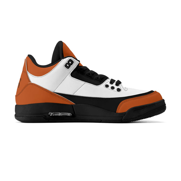 G Classics Burnt Orange G5 Hi Top Retro Leather Basketball Sneakers