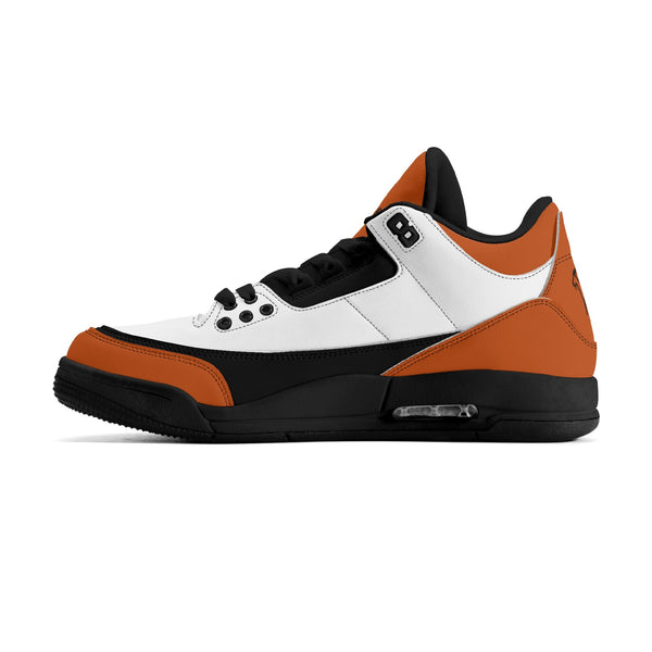 G Classics Burnt Orange G5 Hi Top Retro Leather Basketball Sneakers