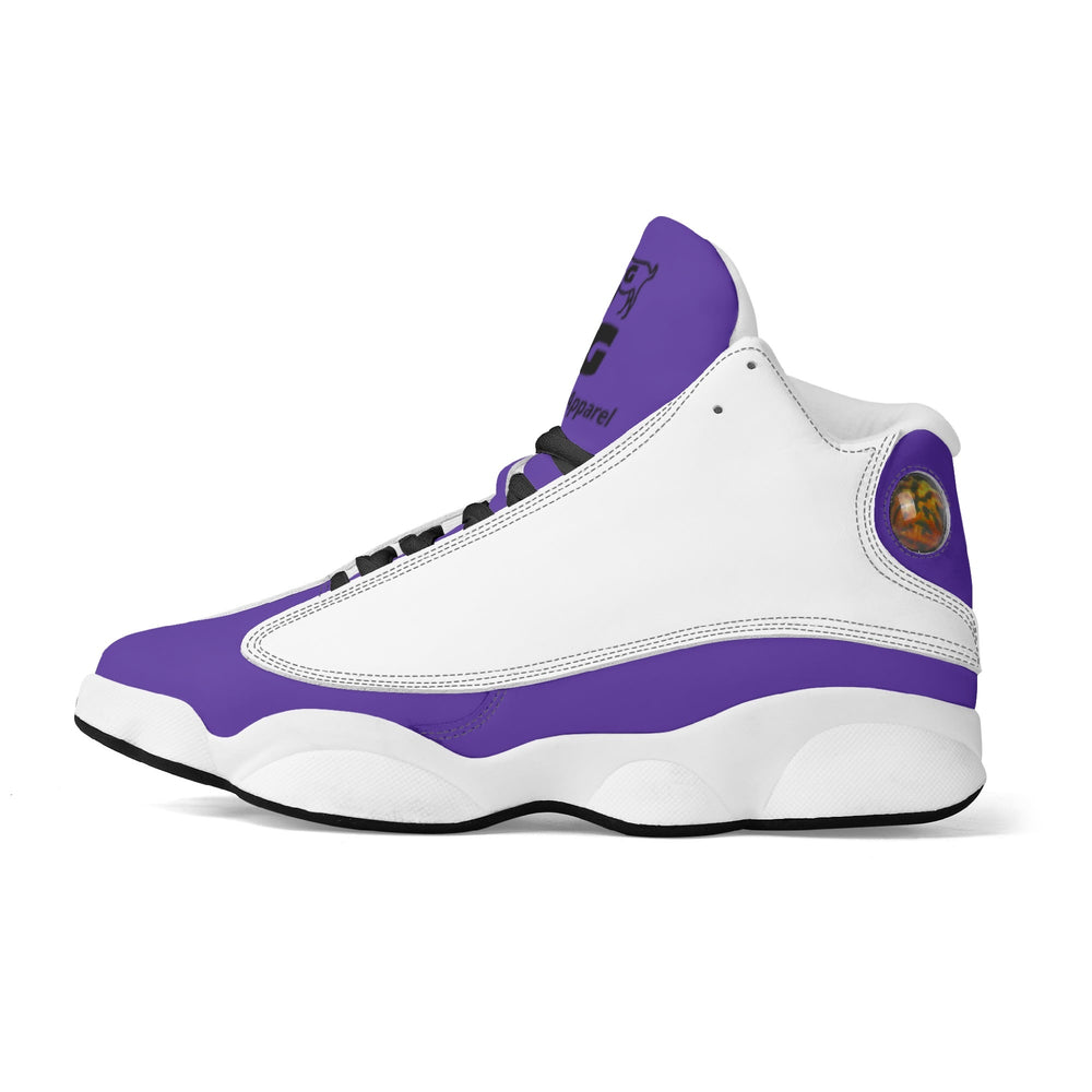 G Classics Purp/White G8 Leather Basketball Shoes