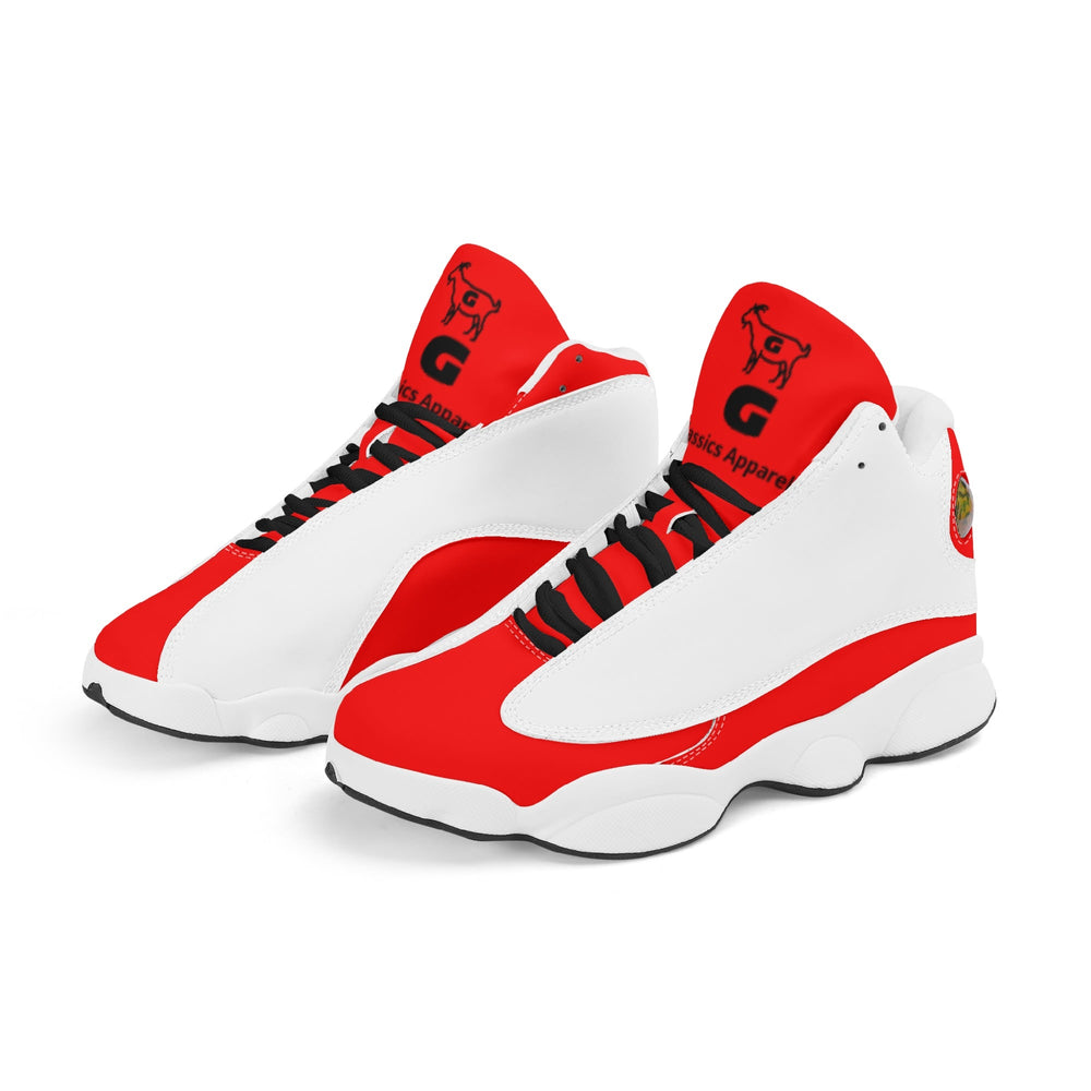 G Classics Red/White Retro Leather G8 Basketball Shoes