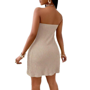 Women's Strapless Bandeau Top Shorts Suit