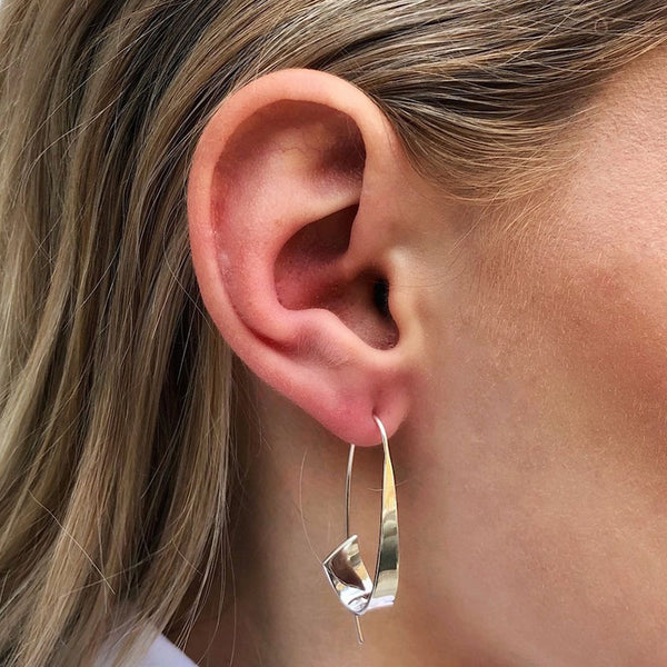 Gypsy Spiral Curved Ear Ring Ladies