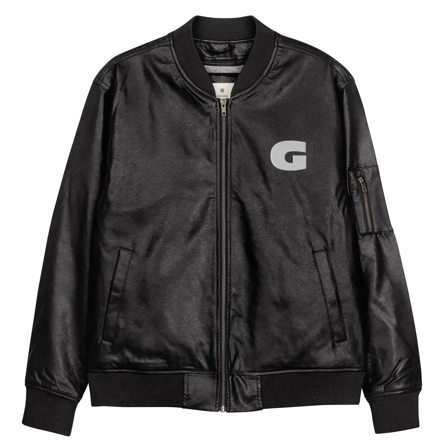 G Leather Unisex Bomber Jacket