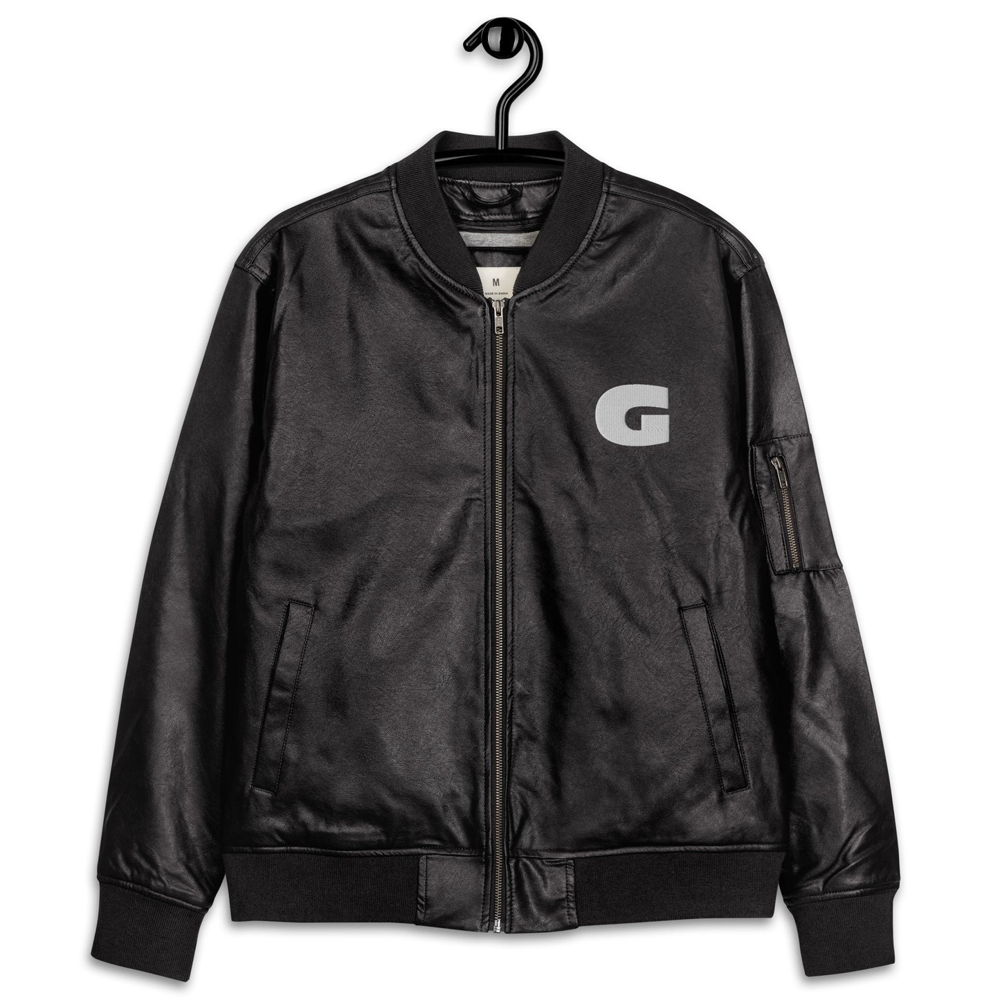 G Leather Unisex Bomber Jacket