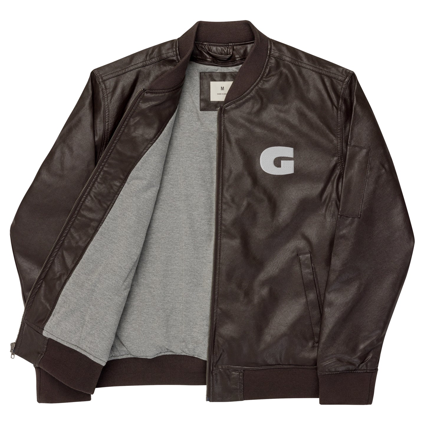 G Leather Unisex Bomber Jacket