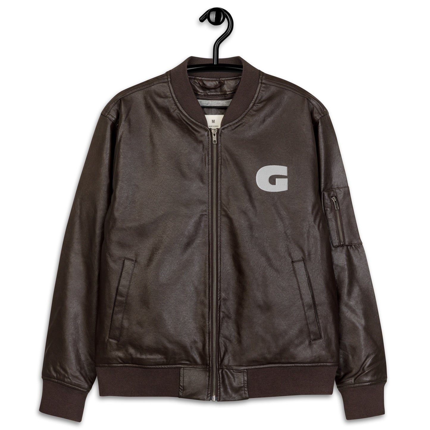 G Leather Unisex Bomber Jacket