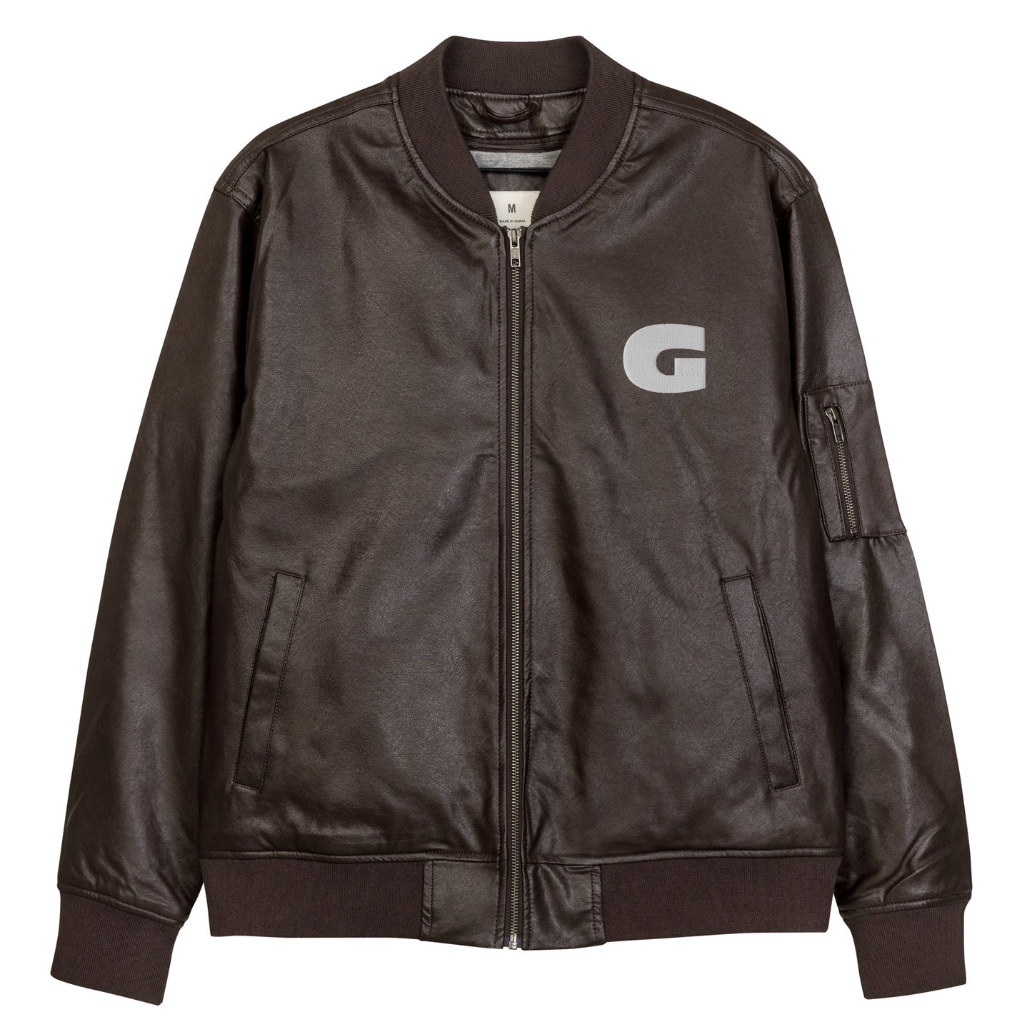 G Leather Unisex Bomber Jacket