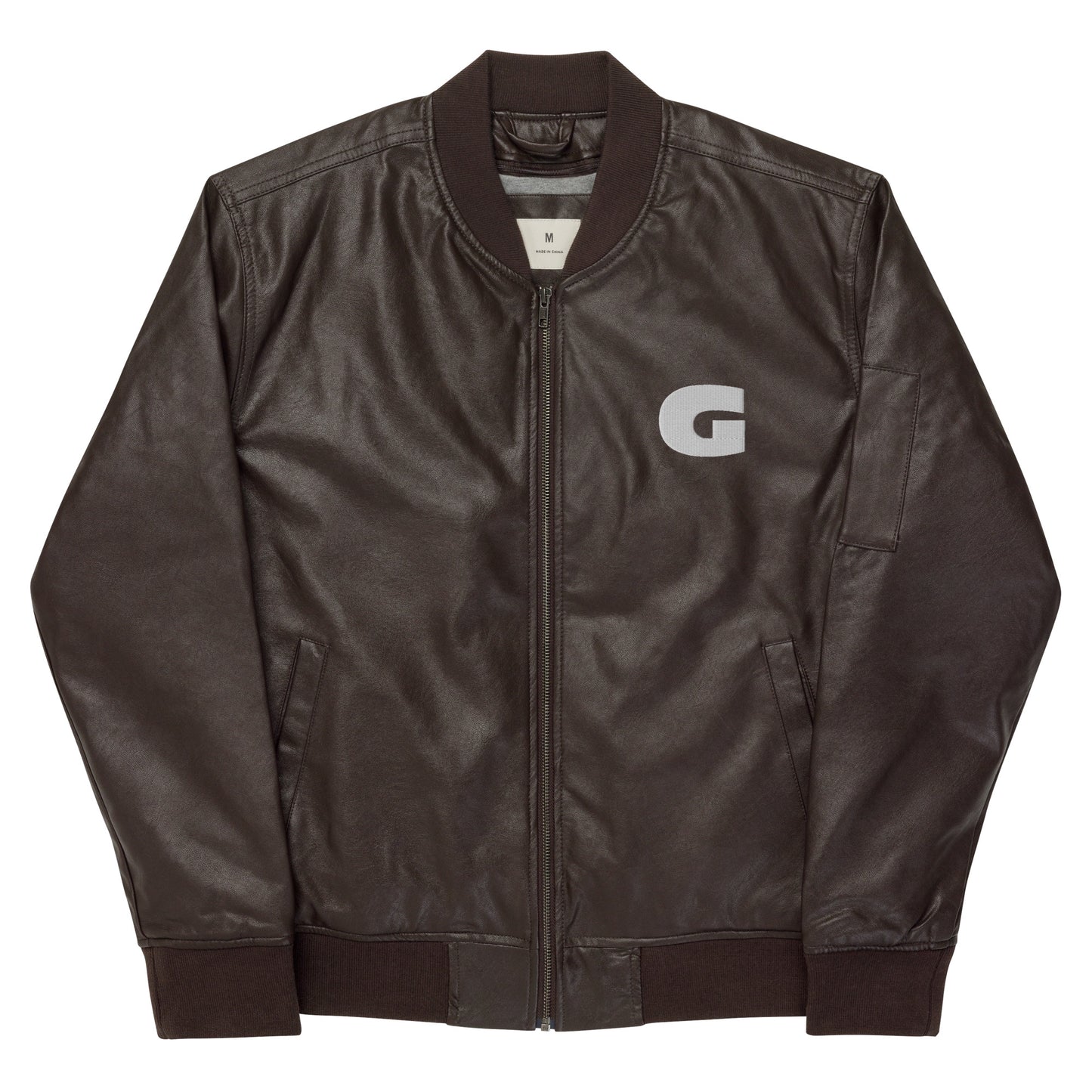 G Leather Unisex Bomber Jacket