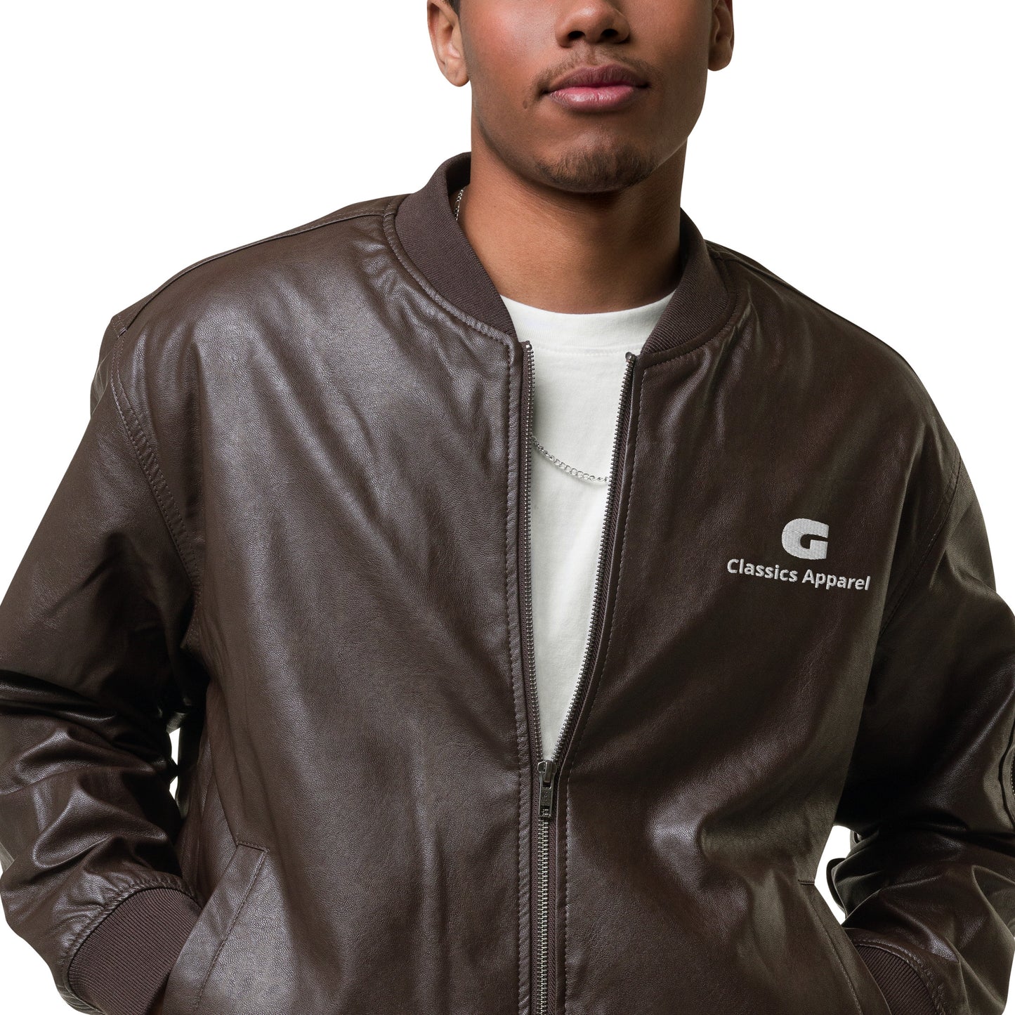 G Classics Leather Bomber Jacket