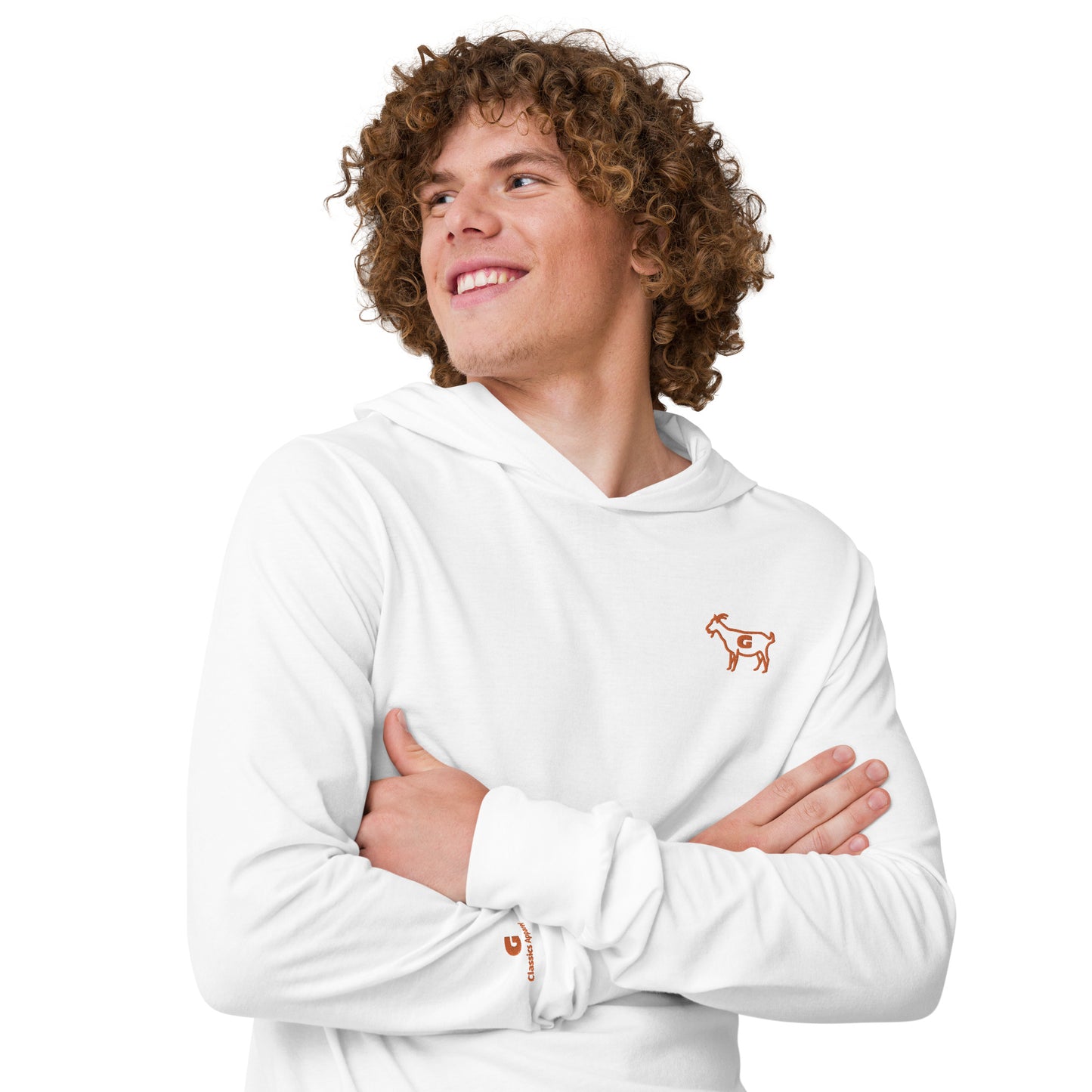 G Classics Atx Orange Hooded long-sleeve tee